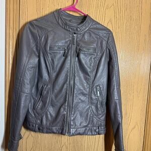 Women's Brown faux Leather Jacket size Large